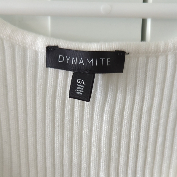 Dynamite Ivory Ribbed Tank Top - Picture 2 of 3